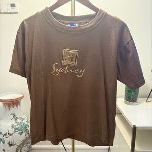 Vintage Sydney Australia Graphic T-Shirt Brown Small